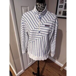 Women’s Vineyard Vines 1/4 Zip Striped Pullover Sweatshirt Size S Preppy Coastal